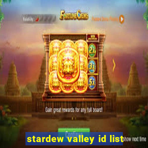 stardew valley id list